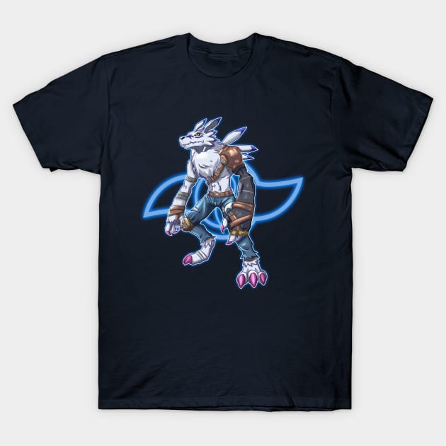 fanart weregarurumon T-Shirt by DigiTeeshrit